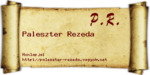 Paleszter Rezeda névjegykártya